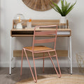 Orsina Bradbury Natural Oak Veneer Desk – Modern Minimalist Writing Desk