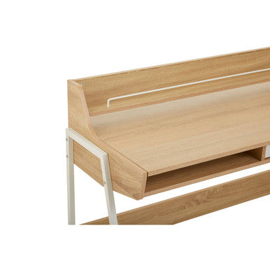Orsina Bradbury Natural Oak Veneer Desk – Modern Minimalist Writing Desk