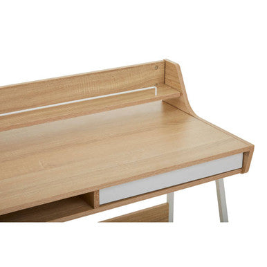 Orsina Bradbury Natural Oak Veneer Desk – Modern Minimalist Writing Desk