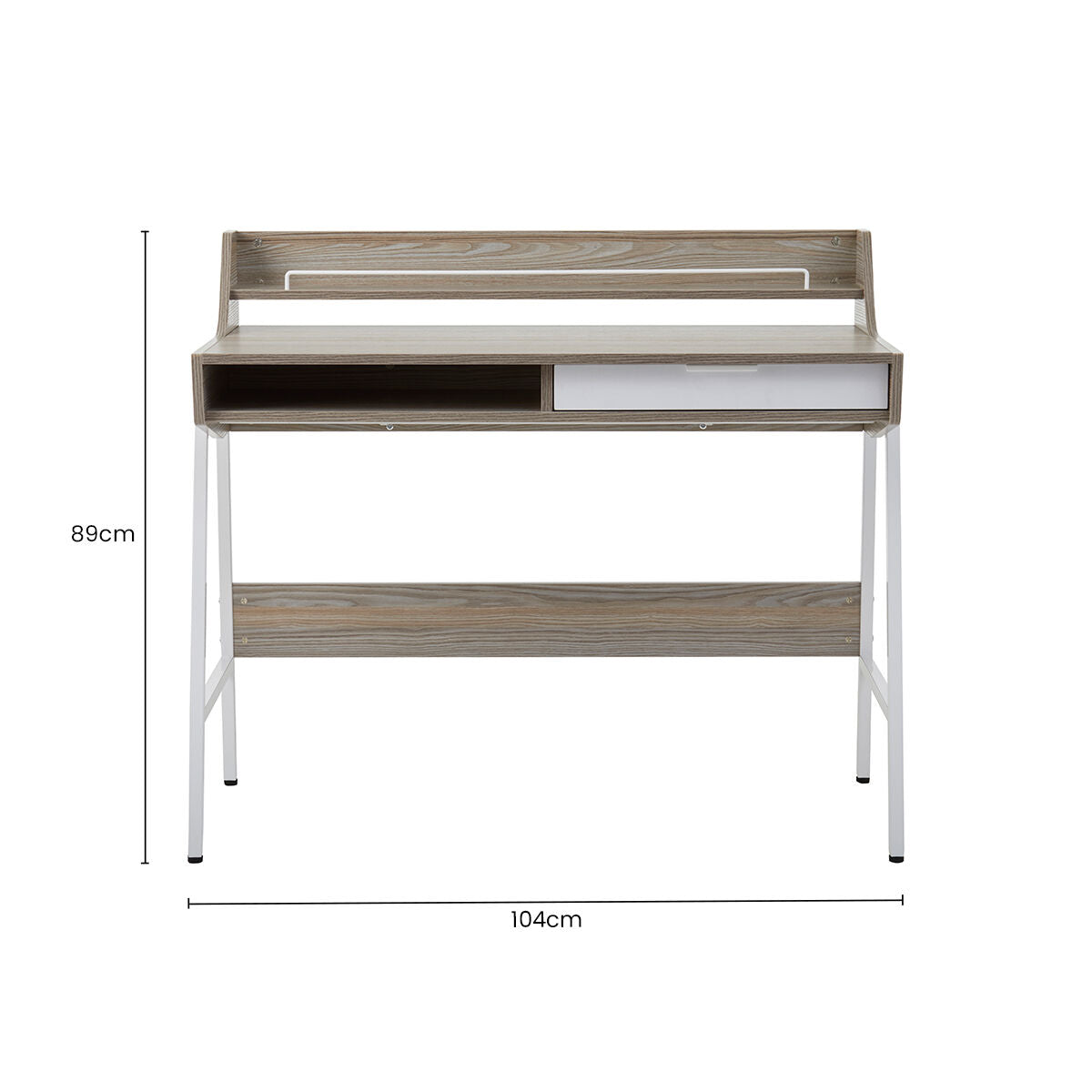 Orsina Bradbury Light Oak Veneer Desk – Compact Home Office Writing Desk