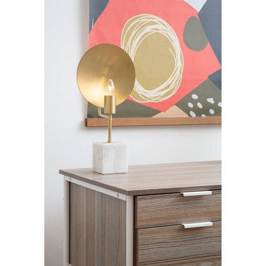 Orsina Bradbury Light Oak Veneer Desk with 2 Drawers – Off-White Frame