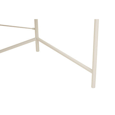 Orsina Bradbury Light Oak Veneer Desk with 2 Drawers – Off-White Frame