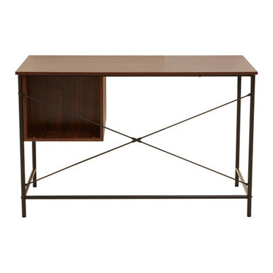Orsina Bradbury Dark Walnut Veneer Writing Desk with 2 Drawers