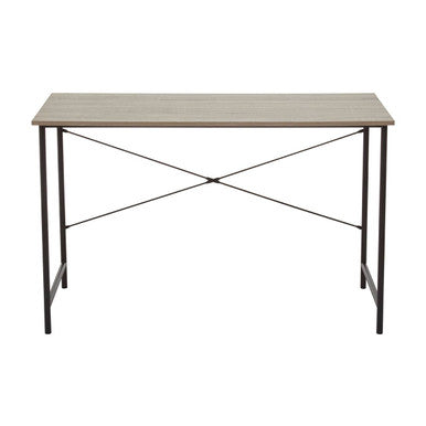 Orsina Bradbury Grey Oak Top Desk – Modern Metal Frame Home Office