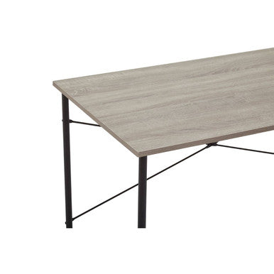 Orsina Bradbury Grey Oak Top Desk – Modern Metal Frame Home Office