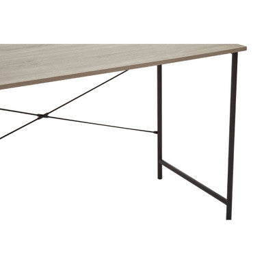 Orsina Bradbury Grey Oak Top Desk – Modern Metal Frame Home Office