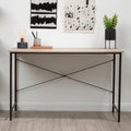 Orsina Bradbury Grey Oak Top Desk – Modern Metal Frame Home Office