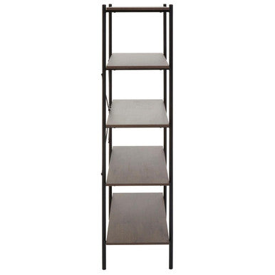 Orsina Bradbury 5-Tier Dark Oak Bookshelf | Industrial Display Unit