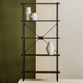 Orsina Bradbury 5-Tier Dark Oak Bookshelf | Industrial Display Unit
