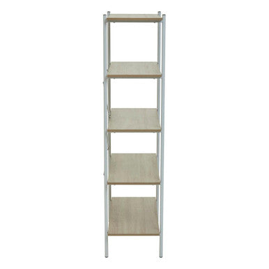 Orsina Bradbury 5-Tier Natural Oak Shelf Unit – Industrial Bookshelf
