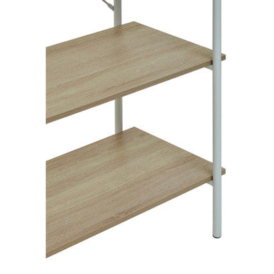Orsina Bradbury 5-Tier Natural Oak Shelf Unit – Industrial Bookshelf
