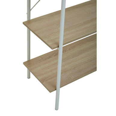 Orsina Bradbury 5-Tier Natural Oak Shelf Unit – Industrial Bookshelf