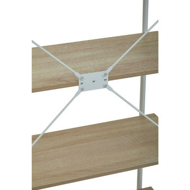 Orsina Bradbury 5-Tier Natural Oak Shelf Unit – Industrial Bookshelf