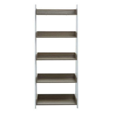 Orsina Bradbury 5-Tier Oak Effect Shelf Unit | Tall Whitewash Bookcase