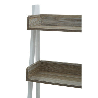 Orsina Bradbury 5-Tier Oak Effect Shelf Unit | Tall Whitewash Bookcase