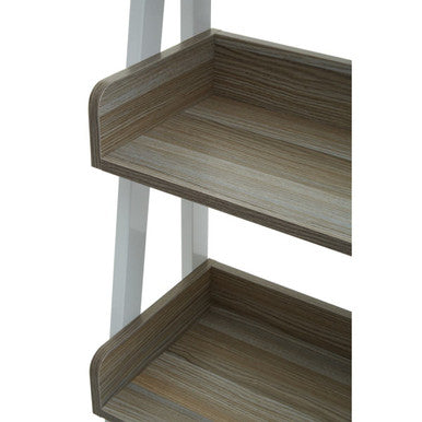 Orsina Bradbury 5-Tier Oak Effect Shelf Unit | Tall Whitewash Bookcase