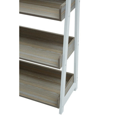 Orsina Bradbury 5-Tier Oak Effect Shelf Unit | Tall Whitewash Bookcase