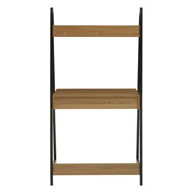 Orsina Bradbury Natural Oak Effect Desk with Industrial Metal Frame