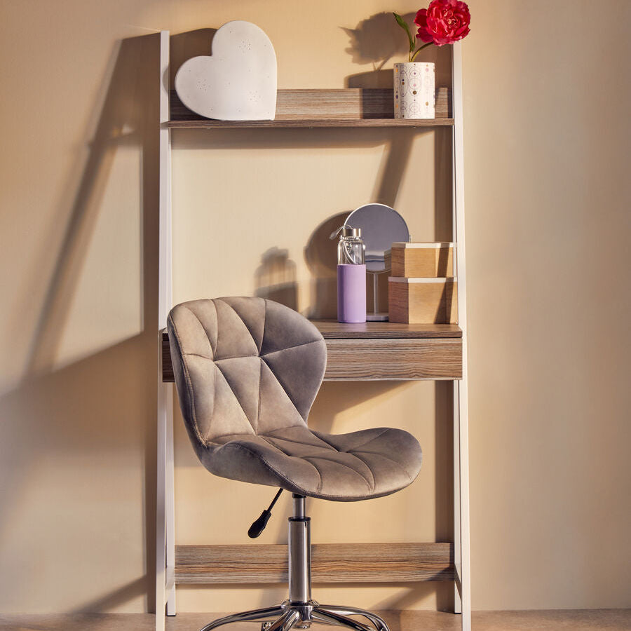 Orsina Bradbury Light Oak Effect Desk – Industrial Metal Writing Desk