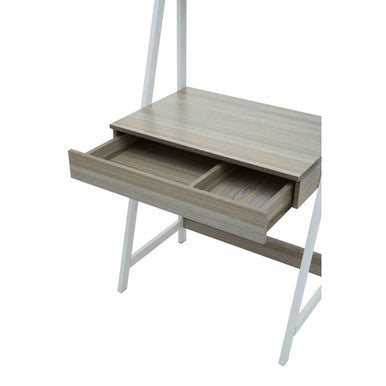 Orsina Bradbury Light Oak Effect Desk – Industrial Metal Writing Desk