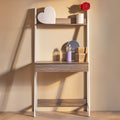 Orsina Bradbury Light Oak Effect Desk – Industrial Metal Writing Desk