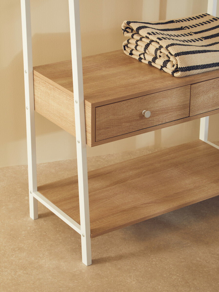 Orsina Bradbury Natural Oak Open Wardrobe – Modular Storage Unit
