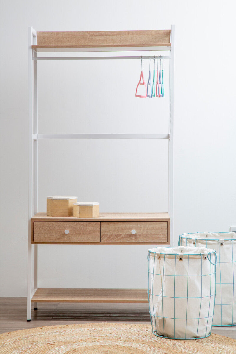 Orsina Bradbury Natural Oak Open Wardrobe – Modular Storage Unit