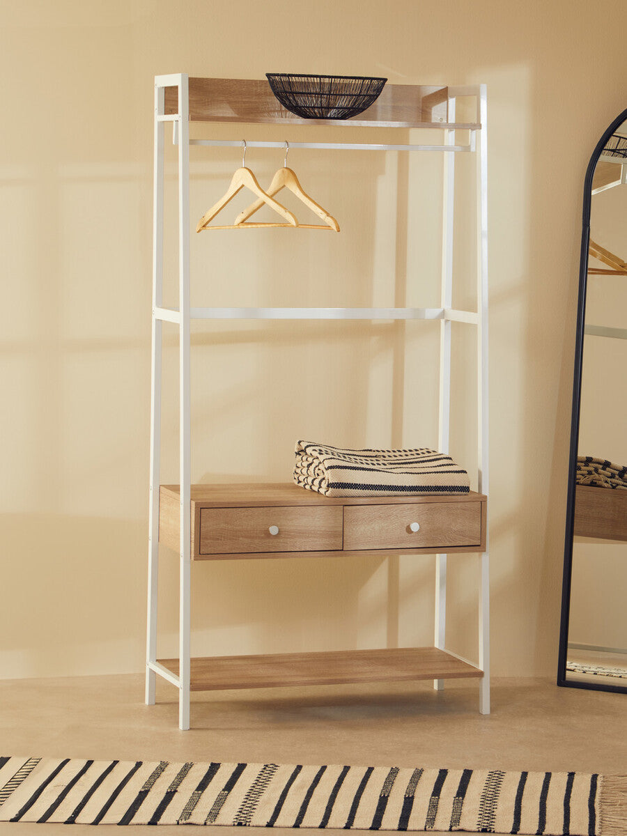 Orsina Bradbury Natural Oak Open Wardrobe – Modular Storage Unit