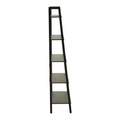 Orsina Bradbury 5-Tier Ladder Shelf – Dark Oak Veneer Display Unit