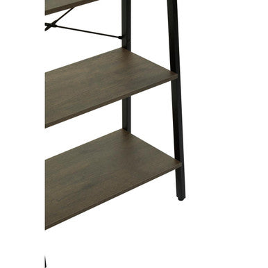 Orsina Bradbury 5-Tier Ladder Shelf – Dark Oak Veneer Display Unit