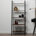 Orsina Bradbury 5-Tier Ladder Shelf – Dark Oak Veneer Display Unit