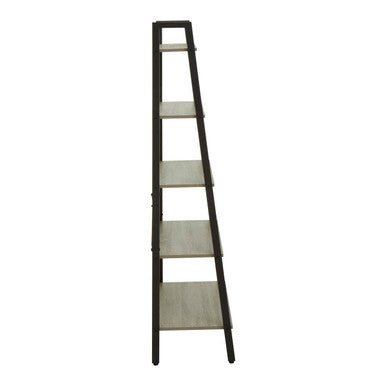 Orsina Bradbury 5-Tier Grey Oak Veneer Ladder Shelf Display Unit