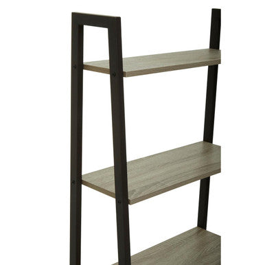 Orsina Bradbury 5-Tier Grey Oak Veneer Ladder Shelf Display Unit