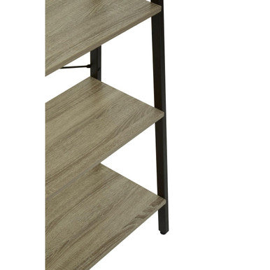 Orsina Bradbury 5-Tier Grey Oak Veneer Ladder Shelf Display Unit