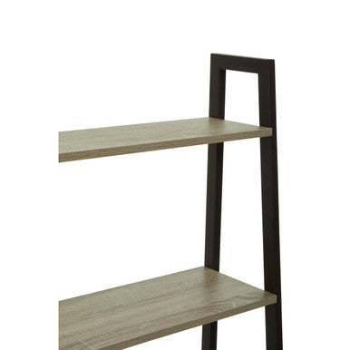 Orsina Bradbury 5-Tier Grey Oak Veneer Ladder Shelf Display Unit