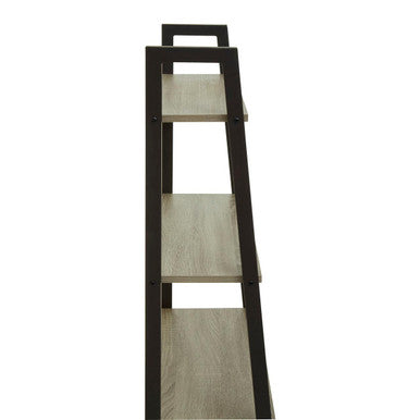Orsina Bradbury 5-Tier Grey Oak Veneer Ladder Shelf Display Unit