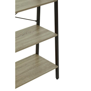 Orsina Bradbury Grey Oak Veneer 4-Tier Ladder Shelf Display Unit