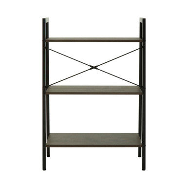 Orsina Bradbury 3-Tier Ladder Shelf – Dark Oak Veneer Storage Unit