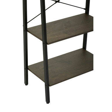 Orsina Bradbury 3-Tier Ladder Shelf – Dark Oak Veneer Storage Unit