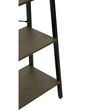 Orsina Bradbury 3-Tier Ladder Shelf – Dark Oak Veneer Storage Unit