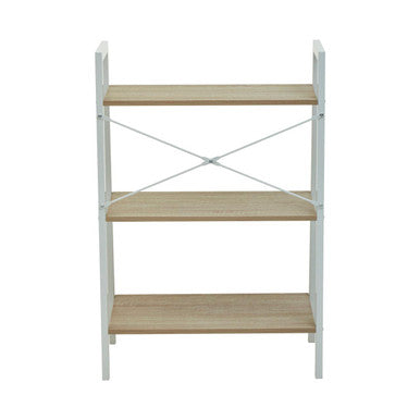 Orsina Bradbury 3-Tier Ladder Shelf – Natural Oak Veneer Unit