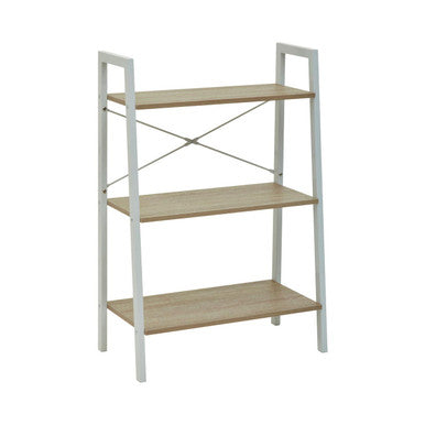 Orsina Bradbury 3-Tier Ladder Shelf – Natural Oak Veneer Unit