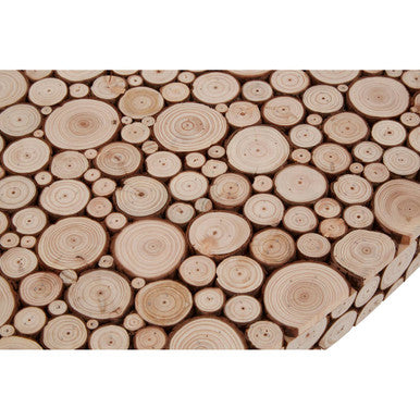 Orsina Lacuna Oval Fir Wood Coffee Table with Black Hairpin Legs
