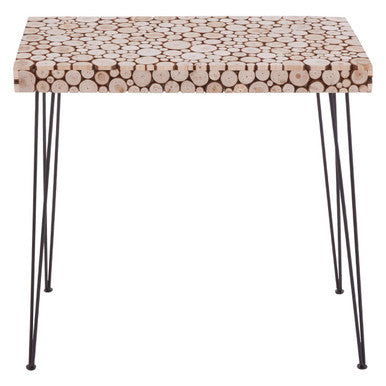 Orsina Lacuna Console Table – Distressed Fir Wood with Hairpin Legs