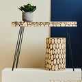 Orsina Lacuna Console Table – Distressed Fir Wood with Hairpin Legs