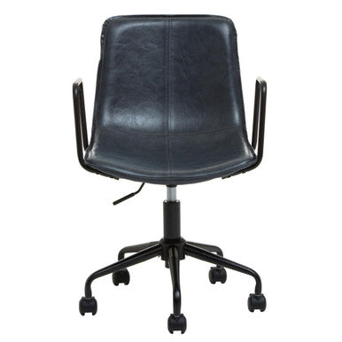Orsina Branson Grey Faux Leather Home Office Desk Chair