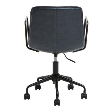 Orsina Branson Grey Faux Leather Home Office Desk Chair