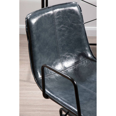 Orsina Branson Grey Faux Leather Home Office Desk Chair