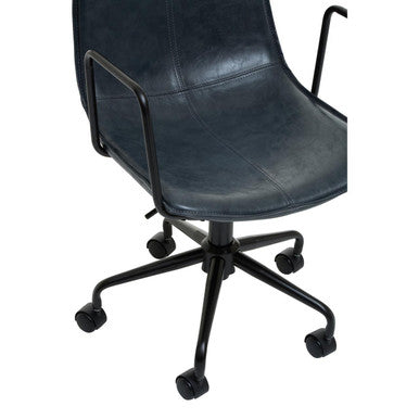 Orsina Branson Grey Faux Leather Home Office Desk Chair