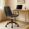 Orsina Branson Grey Faux Leather Home Office Desk Chair